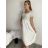Short summer long sleeve women's dress, oversized (54/56/58 ONE SIZE) ITALIAN FASHION IM425070 S / M beige
