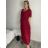 Šaty elegantní šifonové krátký rukáv dámské nadrozměr (46/48/50 ONE SIZE) ITALSKá MóDA IM425035