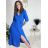 Women's Long Summer Muslin Short Sleeve Dress (S/M/L ONE SIZE) ITALIAN FASHION IM424404