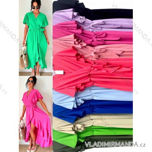 Women's short sleeve summer casual dress (S/M/L ONE SIZE) ITALIAN FASHION IMWGB25022
