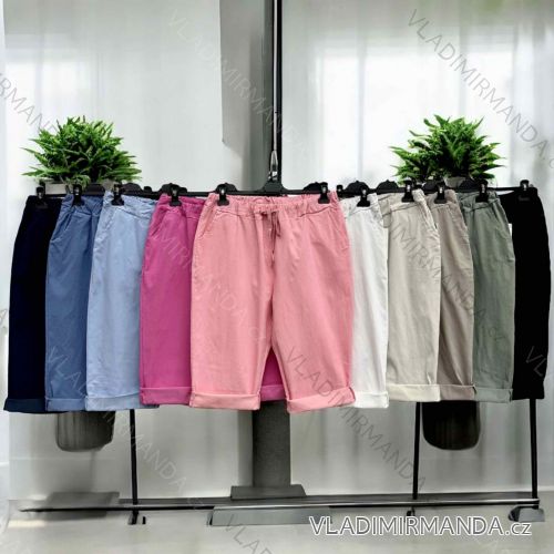Kalhoty krátké dámské nadrozměr (42/44/46 ONE SIZE) ITALSKÁ MÓDA IMWT25391
