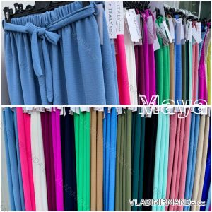 Kalhoty dlouhé s páskem dámské (S/M/L ONE SIZE) ITALSKÁ MÓDA IMWMY25447