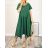 Šaty dlouhé oversize krátký rukáv dámské nadrozměr (42/44/46 ONE SIZE) ITALSKÁ MÓDA IMWDL25468