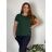 Tunic with pendant short sleeve women's plus size (3XL/4XL ONE SIZE) ITALIAN FASHION IMC23020 emerald green
