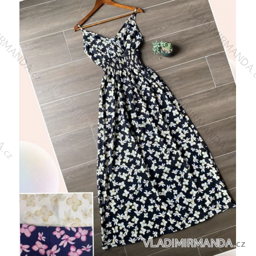 Šaty dlouhé letní na ramínka dámské (S/M - L/XL) ITALSKÁ MÓDA IMPEM256623
