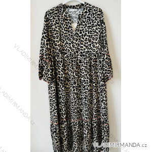 Šaty letní oversize 3/4 dlouhý rukáv dámské (S/M ONE SIZE) ITALSKÁ MÓDA IMPEM25C7058.