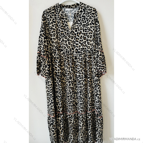 Šaty letní oversize 3/4 dlouhý rukáv dámské (S/M ONE SIZE) ITALSKÁ MÓDA IMPEM25C7058.