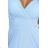 562-5 NASTIA Long dress with a neckline and short sleeves - light blue