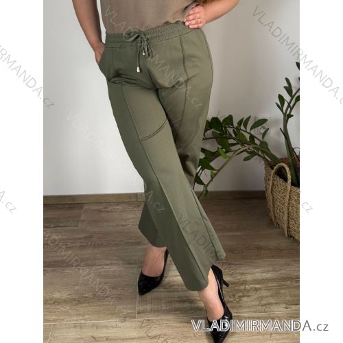 Kalhoty elegantní dámské nadrozměr (44/46/48 ONE SIZE) ITALSKÁ MÓDA IMWT25091