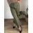 Tunika mit Anhänger Langarm Damen Plus Size (3XL/4XL ONE SIZE) ITALIAN FASHION IMWT23209 44/46/48 grünes Khaki