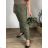 Tunika mit Anhänger Langarm Damen Plus Size (3XL/4XL ONE SIZE) ITALIAN FASHION IMWT23209 44/46/48 grünes Khaki
