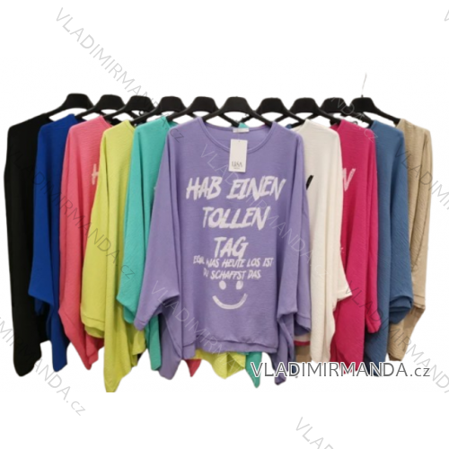 Tunika predĺžená dlhý rukáv dámska (S/M/L ONE SIZE) TALIANSKA MÓDA IMPLI2523333