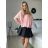 Tunika halenka krátký rukáv dámská nadrozměr (52/54/56 ONE SIZE) ITALSKÁ MODA IM424128/DUR béžová 52/54