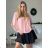 Tunika halenka krátký rukáv dámská nadrozměr (52/54/56 ONE SIZE) ITALSKÁ MODA IM424128/DUR béžová 52/54