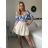 Croptop elegantní krátký rukáv dámský (S/M ONE SIZE) ITALSKÁ MÓDA IMPBB24B11253A/DUR -   bílá -   S/M