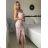 Langes trägerloses Pailletten-Partykleid für Damen (S/M EINHEITSGRÖSSE) ITALIAN FASHION IMPMD2360600 S / M schwarz
