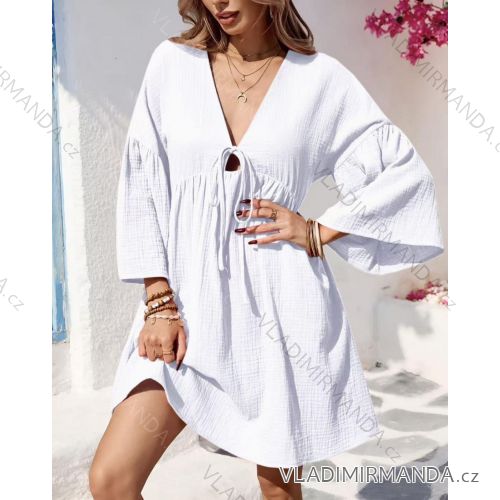 Women's 3/4 long sleeve shirt dress (XS/S/M ONE SIZE) ITALIAN FASHION IMD25030