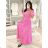 Langes elegantes Sommerkleid mit kurzen Ärmeln für Damen (XS/S/M Einheitsgröße) ITALIAN FASHION IMD25104