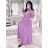 Langes elegantes Sommerkleid mit kurzen Ärmeln für Damen (XS/S/M Einheitsgröße) ITALIAN FASHION IMD25104
