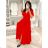 Langes elegantes Sommerkleid mit kurzen Ärmeln für Damen (XS/S/M Einheitsgröße) ITALIAN FASHION IMD25104