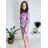 Šaty elegantní dlouhé jarní dlouhý rukáv dámské Andy (S/M/L ONE SIZE) ITALSKÁ MÓDA IMD22290-1/DUR S/M/L fialová