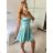 Women's elegant party long sleeve dress (S/M ONE SIZE) ITALIAN FASHION IM322282 XS/S beige