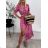 Šaty elegantný letný krátky rukáv dámske (XS/S/M ONE SIZE) TALIANSKA MÓDA IMWGB25513
