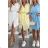 Kurzärmliges Sommer-Freizeitkleid für Damen (S/M/L EINHEITSGRÖSSE) ITALIAN FASHION IMWGB25022