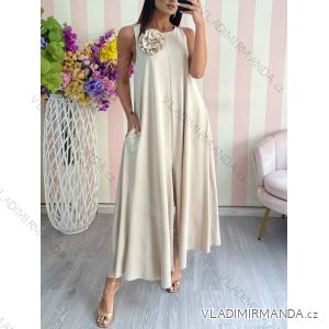 Overal dlhý elegantný letný bez rukávov dámsky (S/M/L ONE SIZE) TALIANSKA MÓDA IMWAD25555