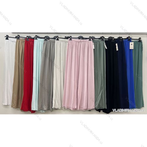 Kalhoty dlouhé letní dámské nadrozměr (42/44/46 ONE SIZE) ITALSKÁ MÓDA IM425258