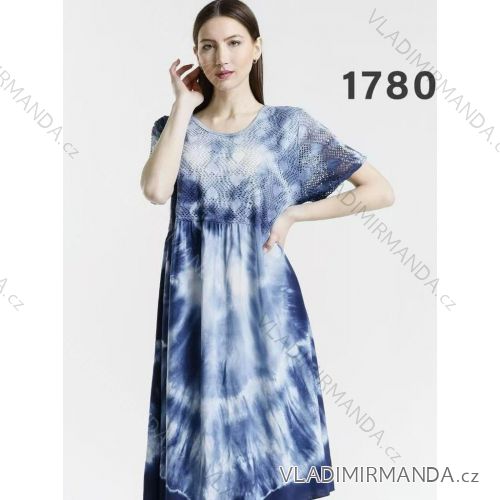 Women's summer short sleeve dress, oversized (48/50/52 ONE SIZE) ITALIAN FASHION IM425263