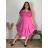 Elegante Hose mit Gürtel für Damen (S/M/L ONE SIZE) ITALIAN FASHION IM425057 50/52 Wein