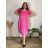 Elegante Hose mit Gürtel für Damen (S/M/L ONE SIZE) ITALIAN FASHION IM425057 50/52 Wein
