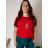 Tunika s přívěskem krátký rukáv dámská nadrozměr (L/XL/2XL ONE SIZE) ITALSKÁ MÓDA IMD23316/DU bílá
