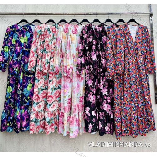 Women's short sleeve summer casual dress (S/M/L ONE SIZE) ITALIAN FASHION IMWGB25022