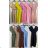 Langes Chiffon-Kurzarmkleid für Damen (S/M ONE SIZE) ITALIAN FASHION IMWGS231048
