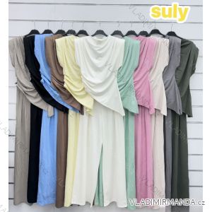 Souprava elegantní top bez rukávu a kalhoty dámská (S/M/L ONE SIZE) ITALSKÁ MÓDA IMWDL25678