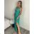 Šaty elegantní společenské dlouhé na ramínka dámské (XS/S/M/L ONE SIZE) ITALSKÁ MÓDA IM322045/DR vínová