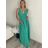 Šaty elegantní společenské dlouhé na ramínka dámské (XS/S/M/L ONE SIZE) ITALSKÁ MÓDA IM322045/DR vínová