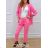 Souprava elegantní sako dlouhý rukáv a kalhoty dámské (XS/S/M ONE SIZE) ITALSKÁ MÓDA IMWCA25693