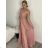 Šaty tilové elegantní bez rukávů dámské (S/M ONE SIZE) ITALSKÁ MÓDA IMM22Q52235A/UL fialová