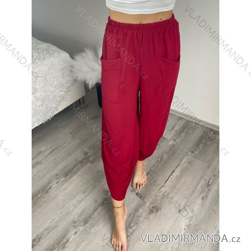 Lange Sommerhose für Damen mit Gürtel (Einheitsgröße S/M) ITALIAN FASHION IMD24080