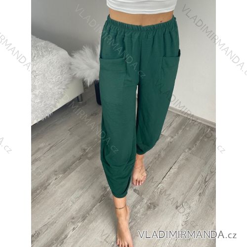 Lange Sommerhose für Damen mit Gürtel (Einheitsgröße S/M) ITALIAN FASHION IMD24080