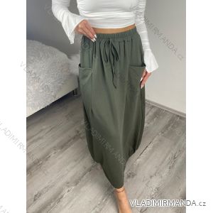 Sukně dlouhá s kapsami dámská PALOMA (S/M/L ONE SIZE) ITALSKÁ MÓDA IMD25054