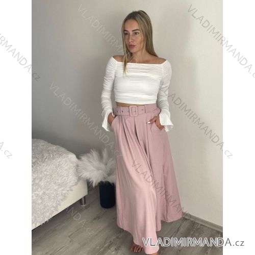 Sukně dlouhá elegantní s páskem dámská SOFIA (XS/S/M ONE SIZE) ITALSKÁ MÓDA IMD25070