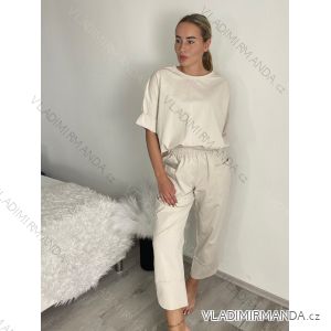 Souprava oversize kalhoty a tričko dámská nadrozměr (M/L/XL ONE SIZE) TALIANSKA MÓDA IMC24KIKA/DR