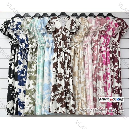 Women's short sleeve summer casual dress (S/M/L ONE SIZE) ITALIAN FASHION IMWGB25022