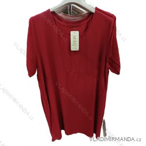 Šaty volnočasové letní krátký rukáv dámské nadrozměr (42/44/46 ONE SIZE) ITALSKÁ MÓDA IM725003