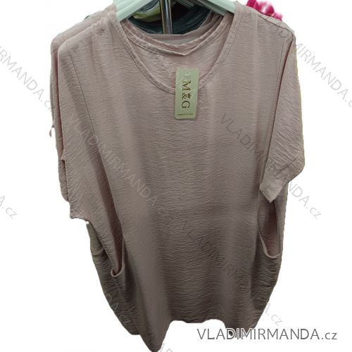 Šaty volnočasové letní s kapsami krátký rukáv dámské (S/M/L ONE SIZE) ITALSKÁ MÓDA IM725006