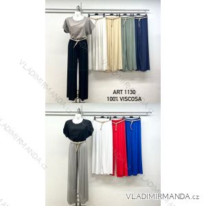 Kalhoty dlouhé letní s páskem dámské nadrozměr (42/44/46 ONE SIZE) IMPSM251130